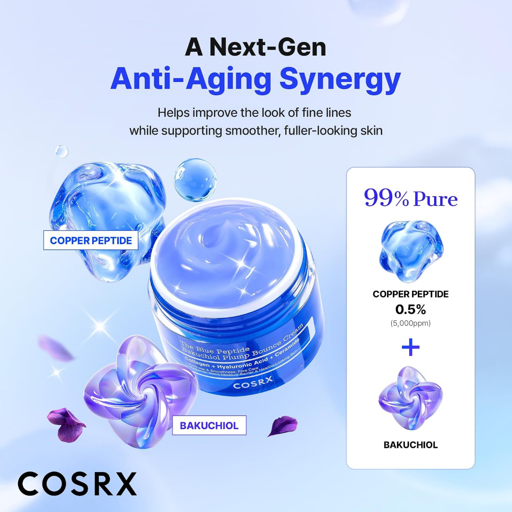 CosRx The Blue Peptide Bakuchiol Plump Bounce Cream 50g