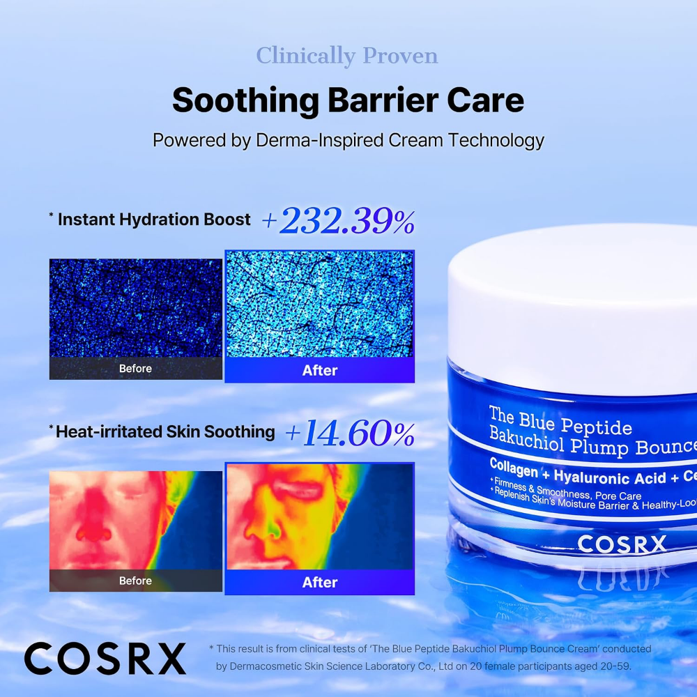 CosRx The Blue Peptide Bakuchiol Plump Bounce Cream 50g