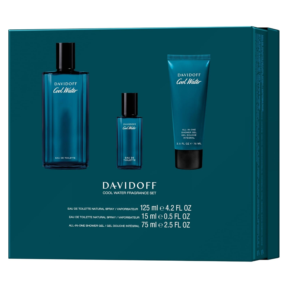 Davidoff Cool Water For Men Eau De Toilette Gift Set 125ml