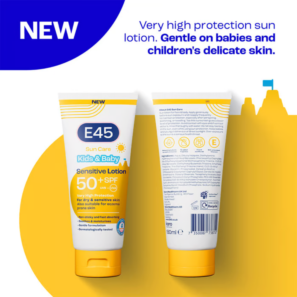 E45 Sun Care Kids & Baby Sensitive Lotion SPF50+ 180ml