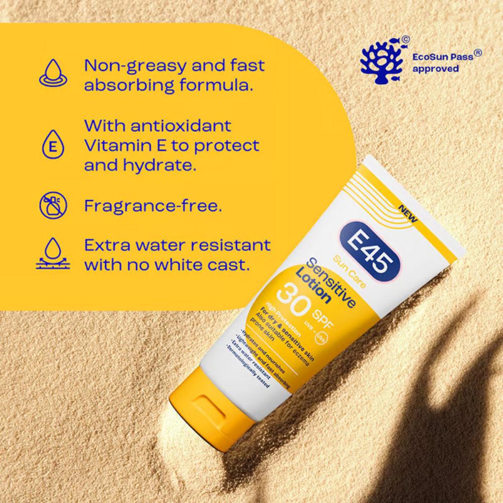 E45 Sun Care Sensitive Body Lotion SPF30 180ml