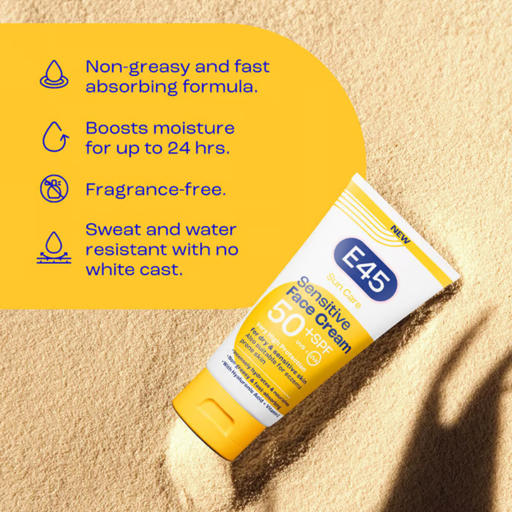 E45 Sun Care Sensitive Face Cream SPF50+ 50ml