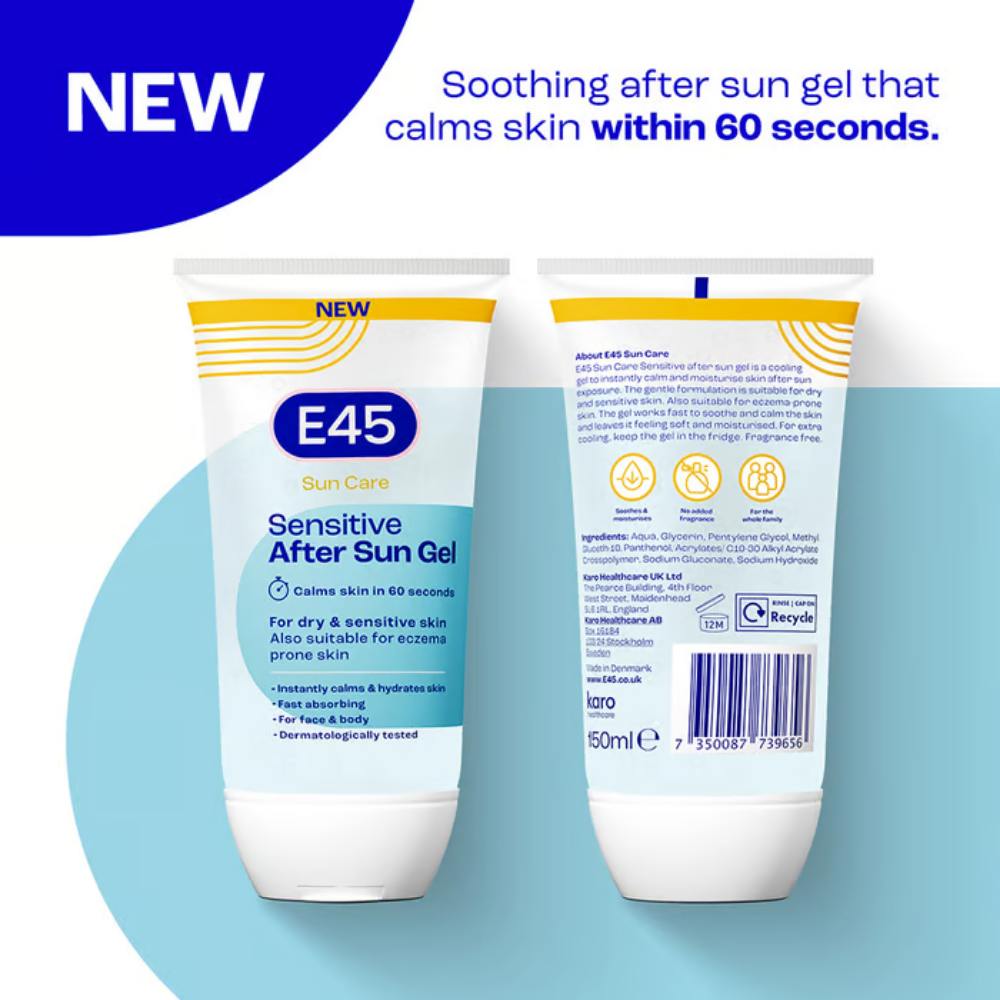 E45 Sun Care Cooling Sensitive After Sun Gel 150ml