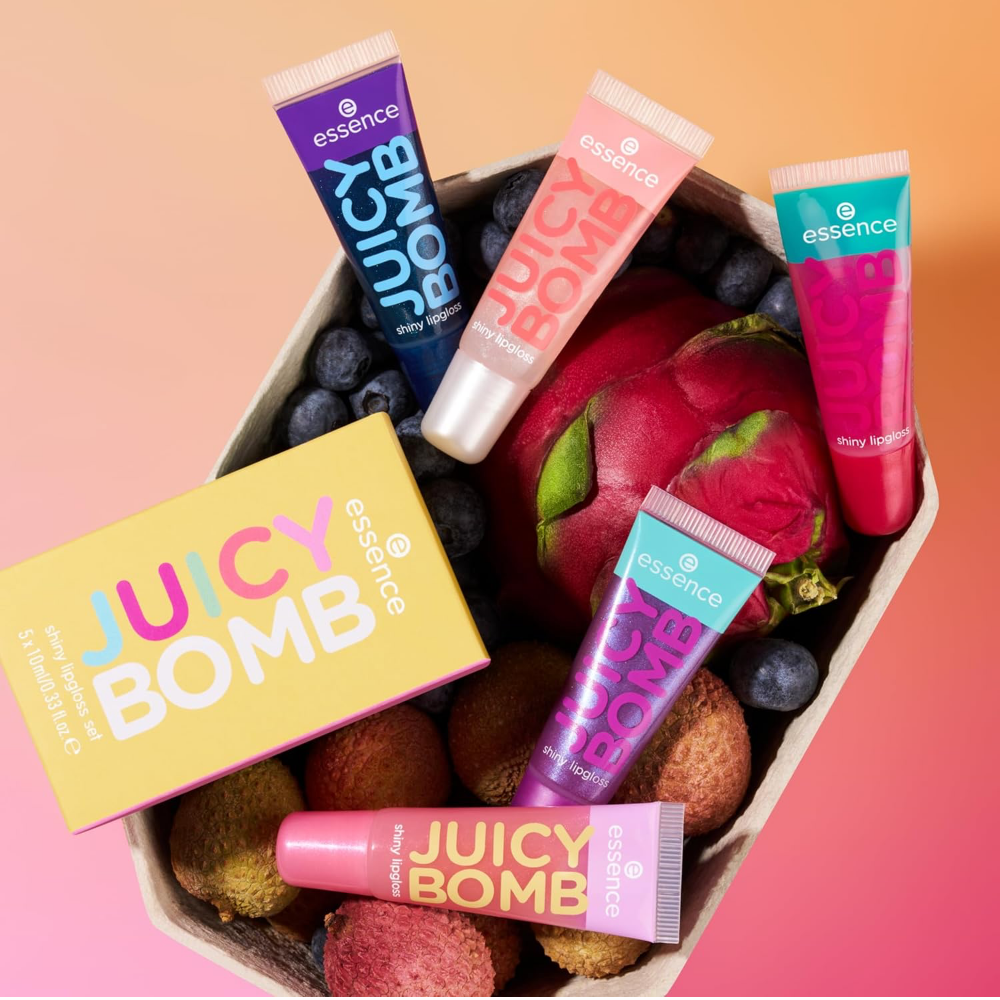 Essence Juicy Bomb Shiny Lip Gloss Set 5 x 10ml