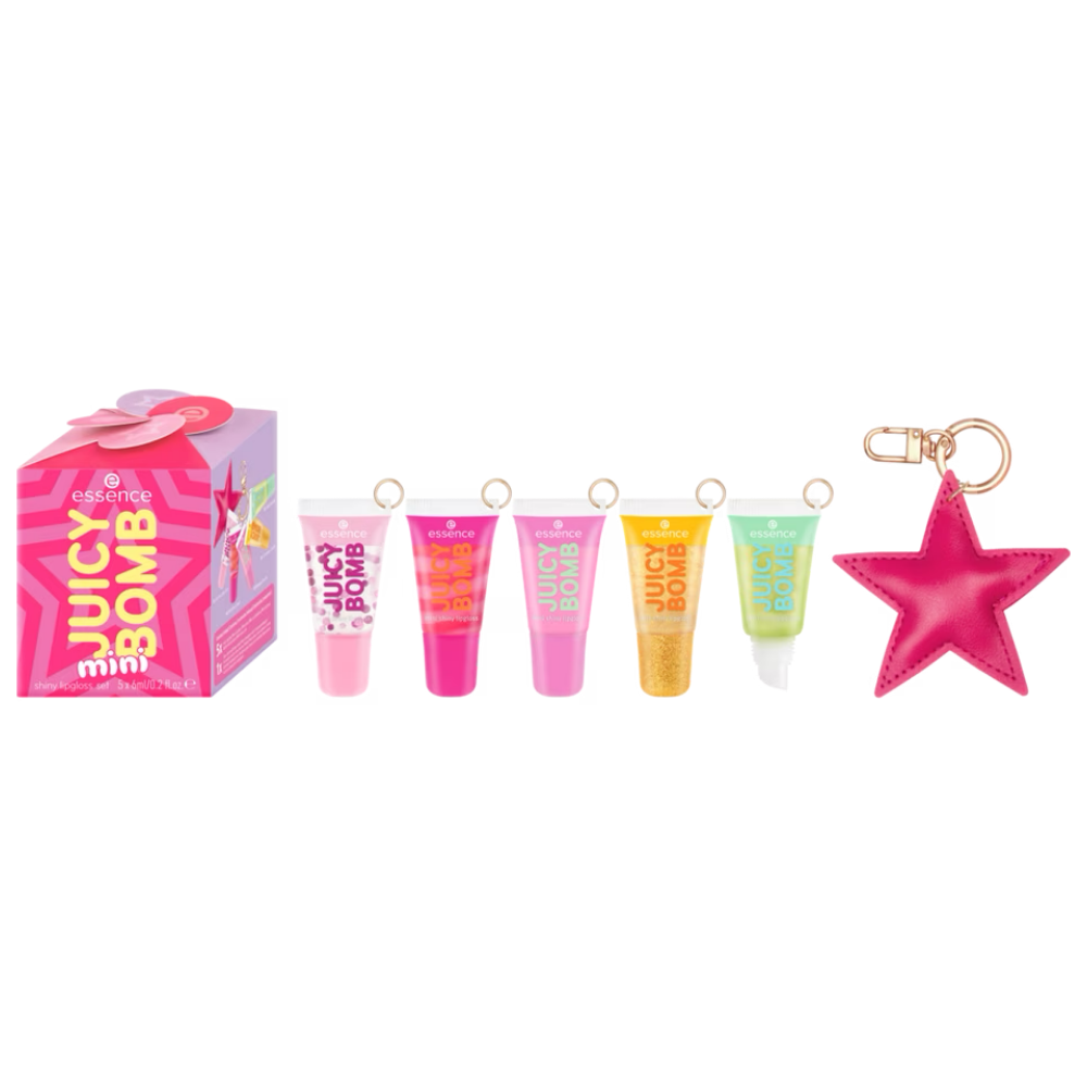 Essence Juicy Bomb Mini Shiny Lip Gloss Set 5 x 6ml