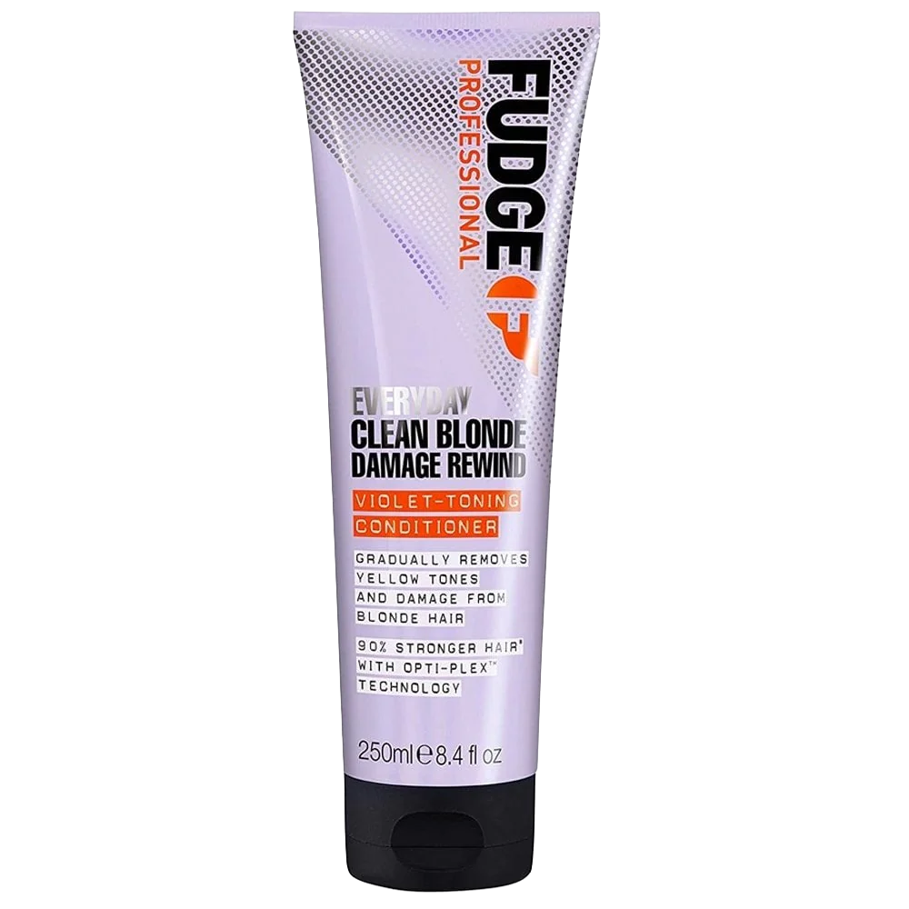 Fudge Professional Clean Blonde Violet-Toning Shampoo & Everyday Clean Damage Rewind Conditioner Twin 2 x 250ml