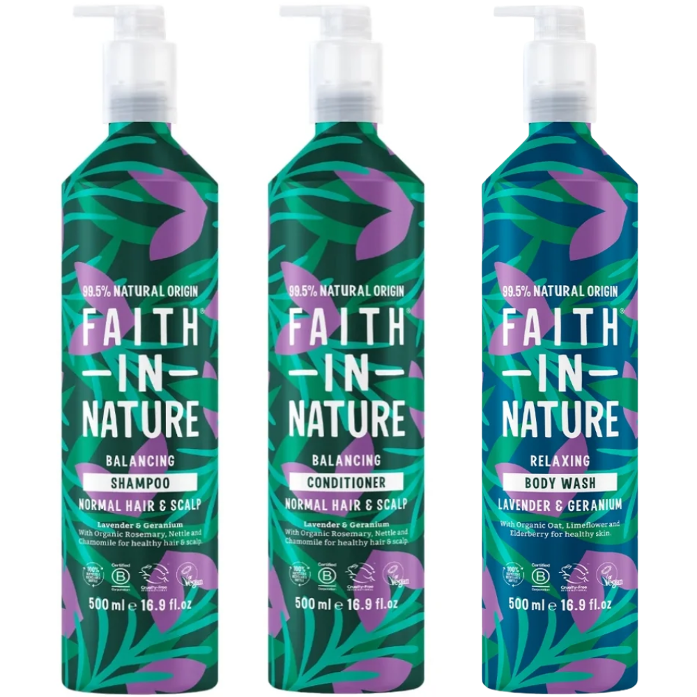 Faith In Nature Lavender & Geranium Aluminium Trio