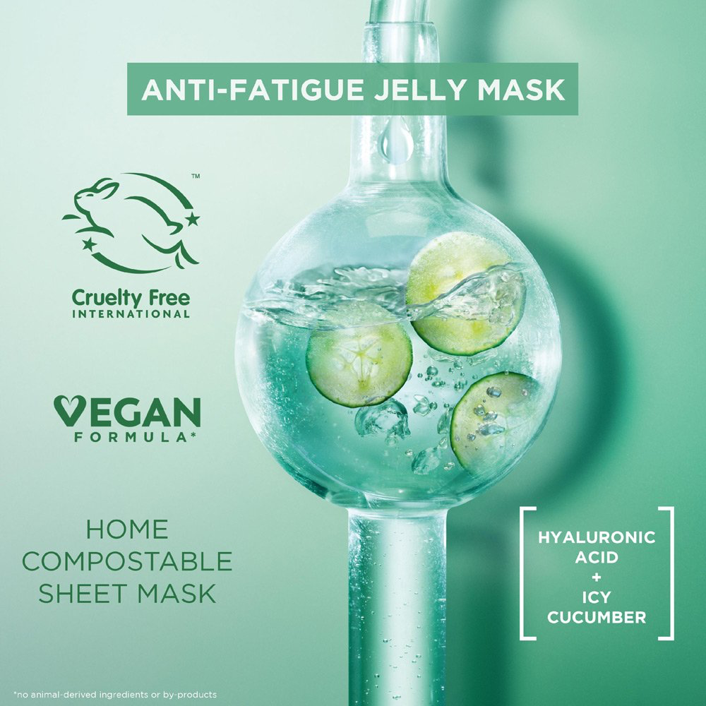Garnier Skin Active Hyaluronic & Cucumber Cryo Jelly Anti-Fatigue Jelly Mask 27g