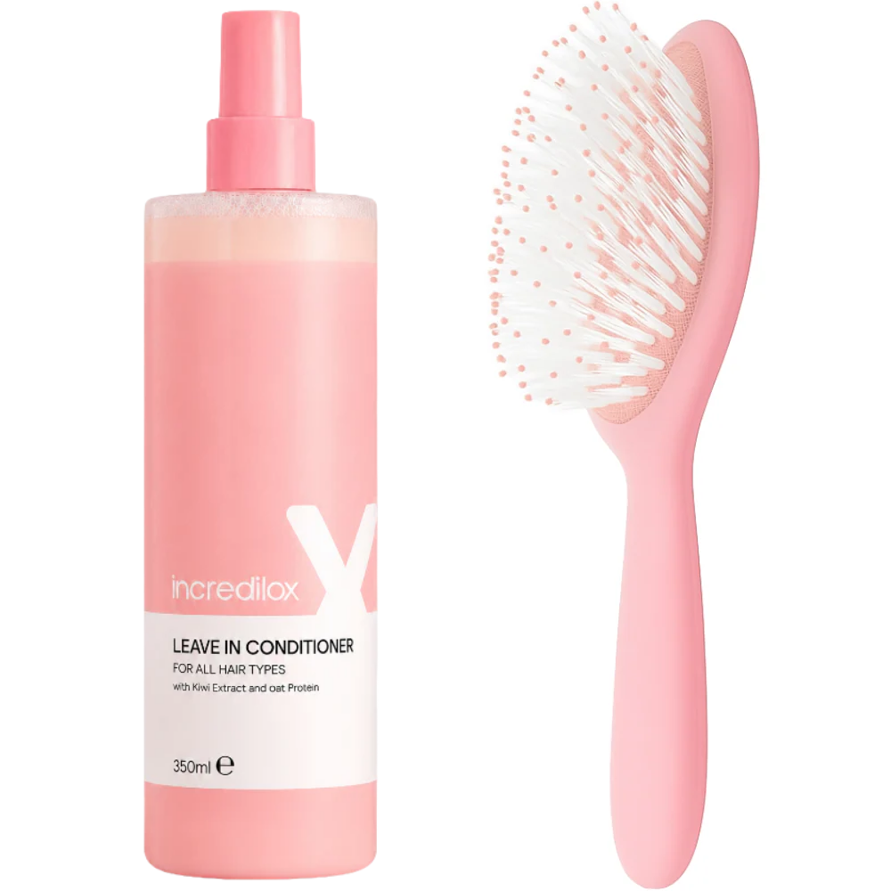 Incredilox Leave-In Conditioner 350ml & Detangling Hair Brush Duo