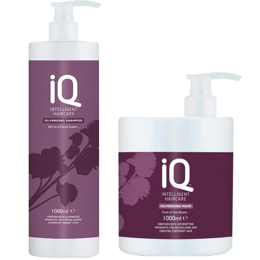 IQ Intelligent Haircare Silverising Shampoo & Mask Twin 2 x 1000ml