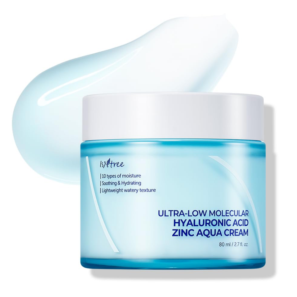 Isntree Ultra-Low Molecular Hyaluronic Acid Zinc Aqua Cream 80ml