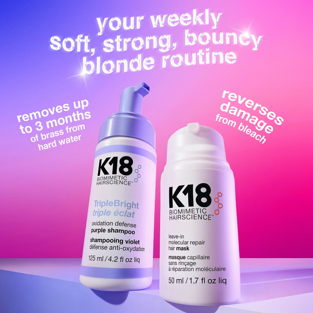 K18 Biomimetic Hairscience TripleBright Oxidation Defence Purple Shampoo 125ml