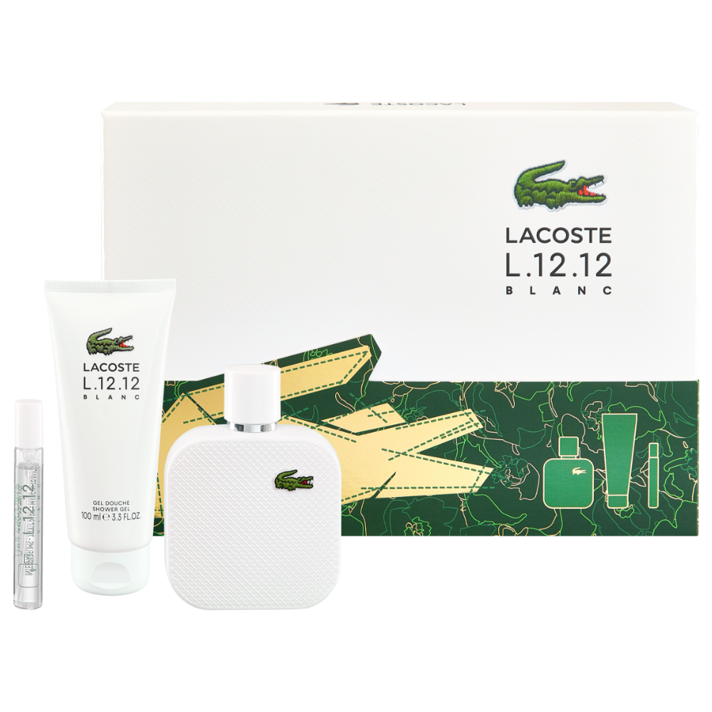 Lacoste L.12.12 Blanc Men Eau De Toilette Gift Set 100ml
