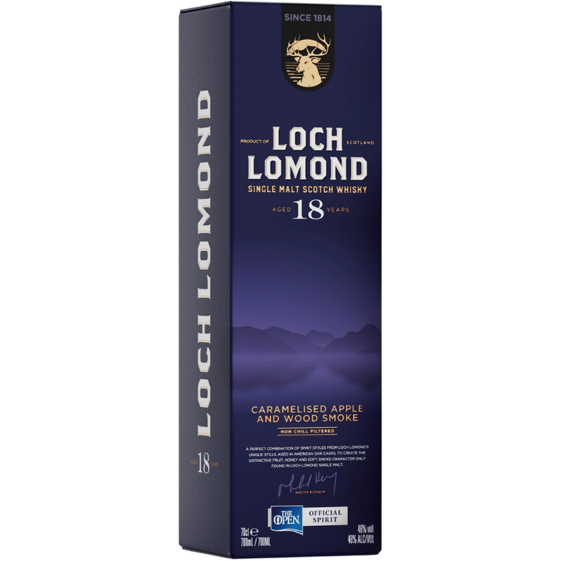 Loch Lomond Single Malt Scotch Caramelised Apple and Wood Smoke 18 Year