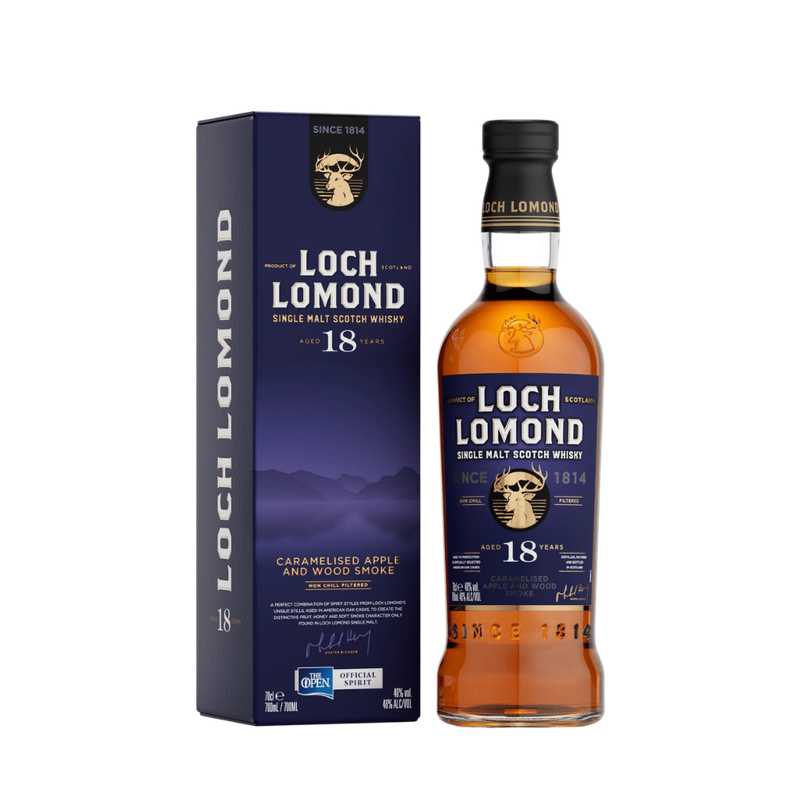 Loch Lomond Single Malt Scotch Caramelised Apple and Wood Smoke 18 Year