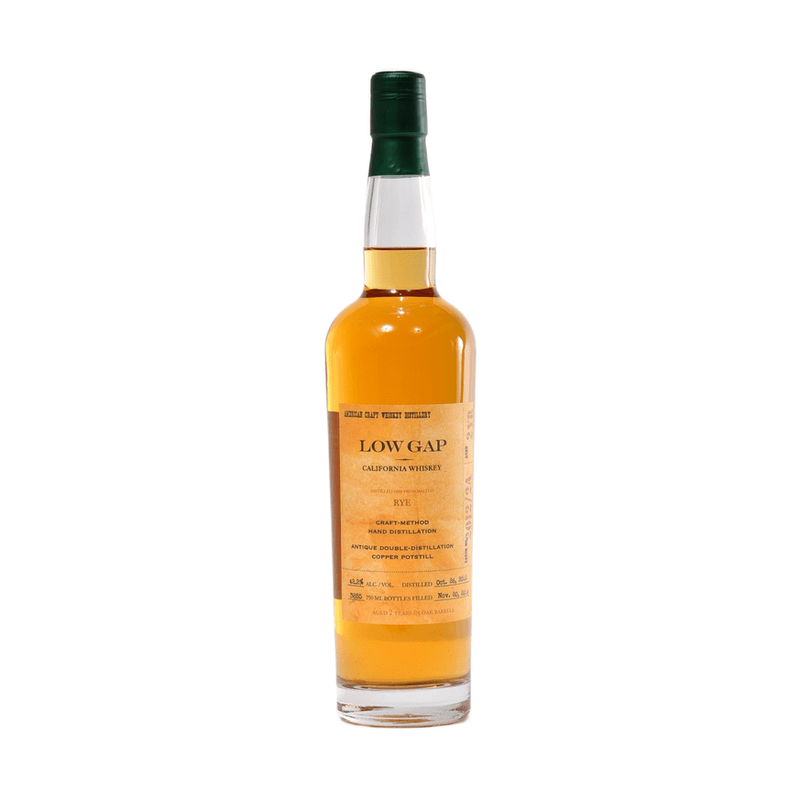 Low Gap 2 Year Old Rye California Whiskey