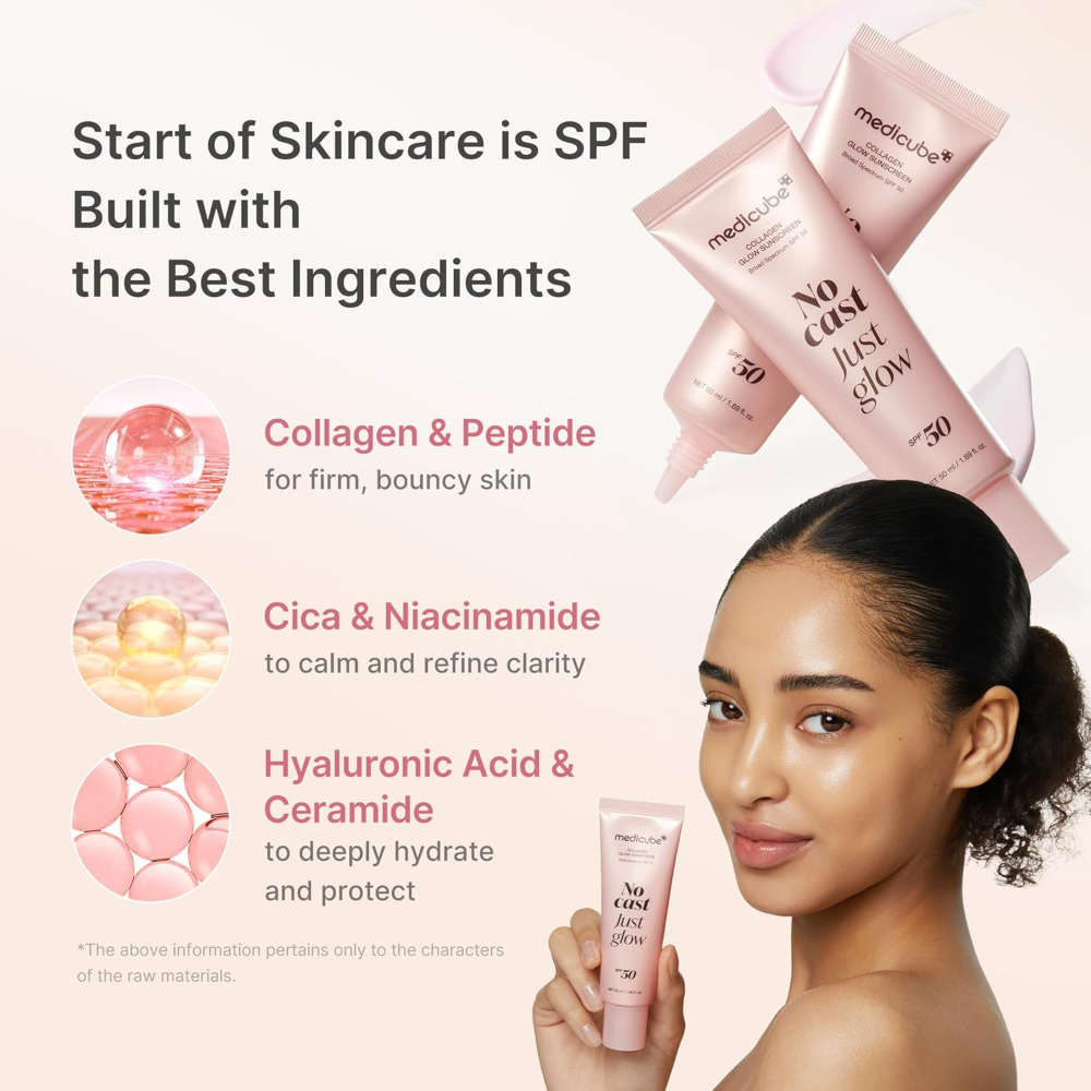 Medicube No Cast Just Glow Collagen Glow Sunscreen PA++++ SPF50+ 50ml