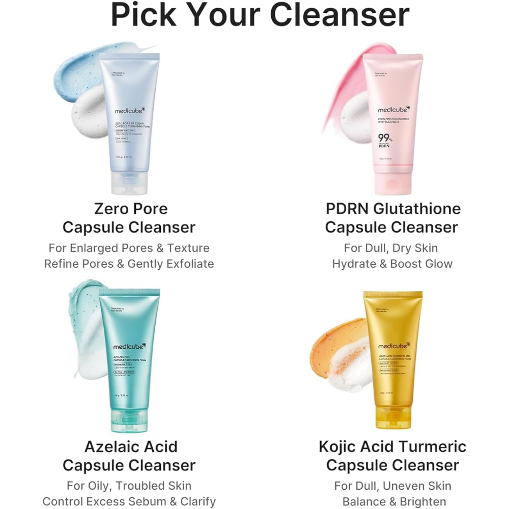 Medicube PDRN Pink Glutathione Capsule Cleansing Foam 120g