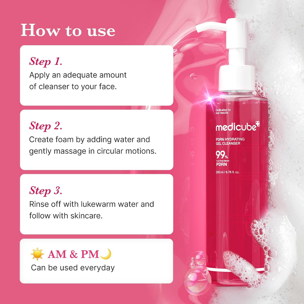 Medicube PDRN Pink Hydrating Gel Cleanser 200ml