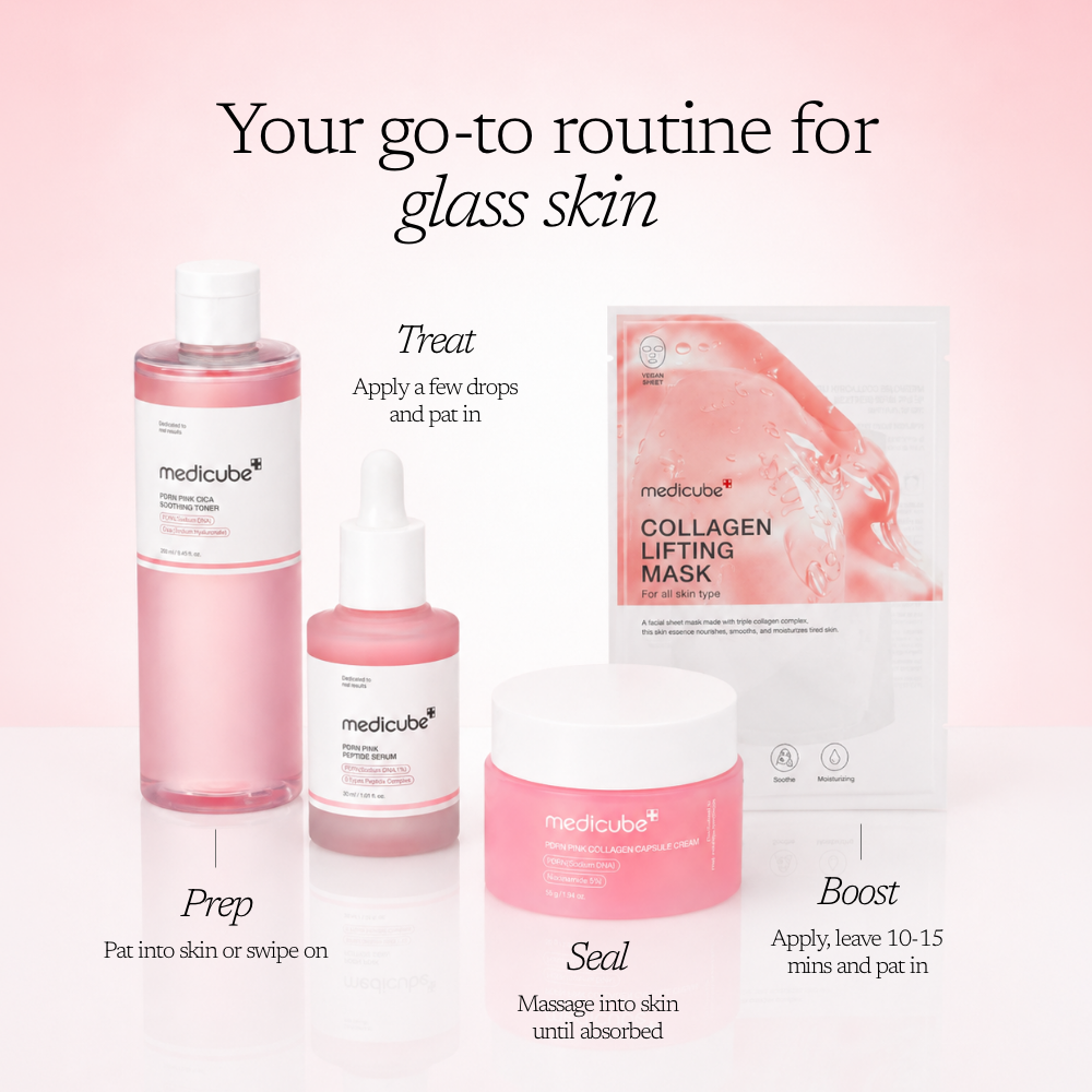Medicube PDRN Pink Glass Skin Routine