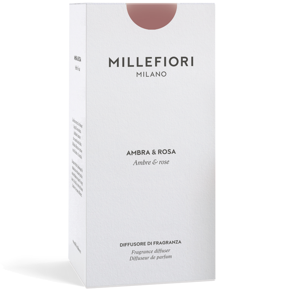 Millefiori Milano Reed Diffuser Ambra & Rosa 250ml
