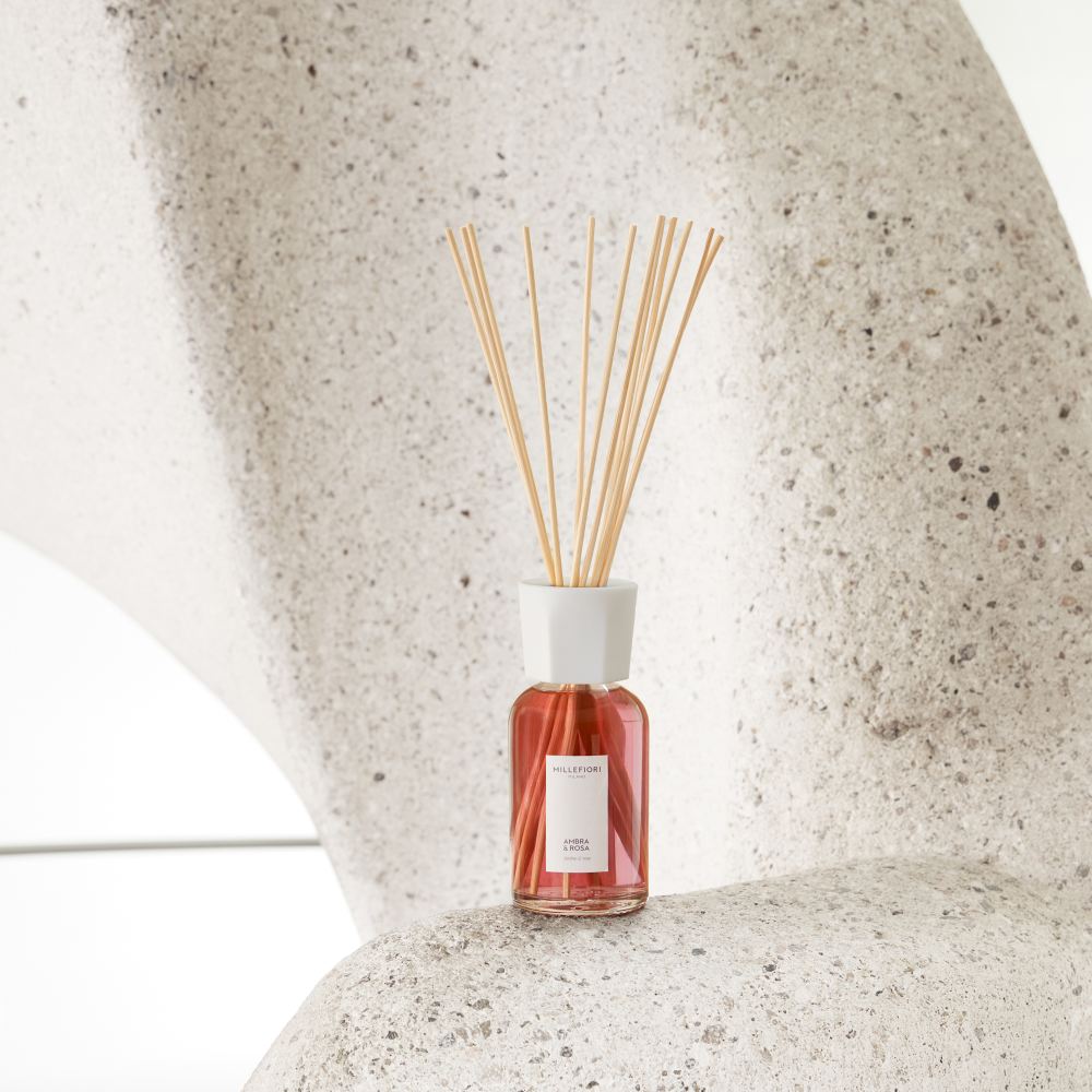 Millefiori Milano Reed Diffuser Ambra & Rosa 250ml