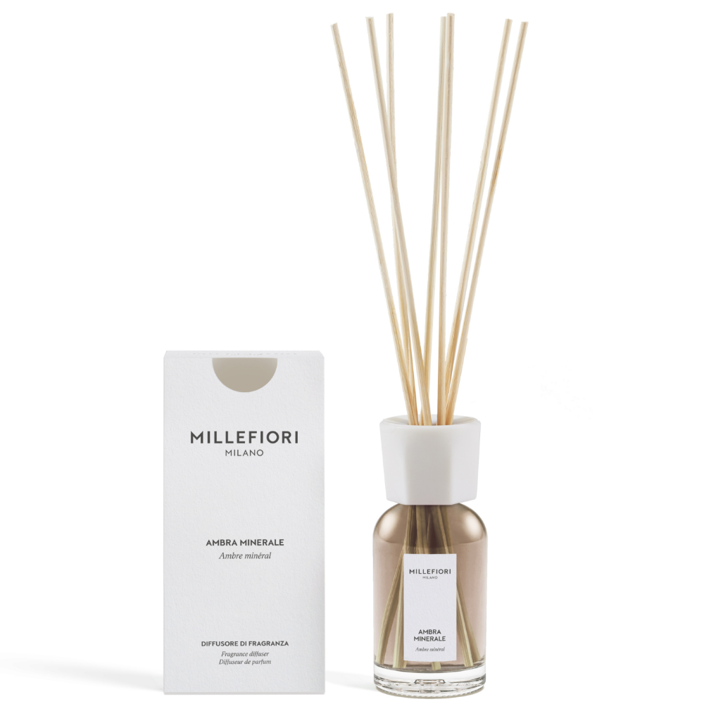 Millefiori Milano Reed Diffuser Ambra Minerale 100ml