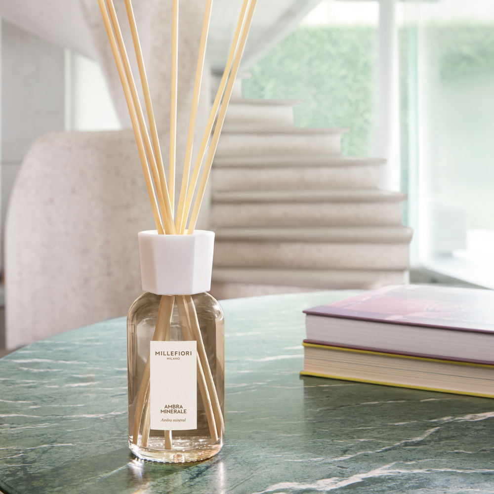 Millefiori Milano Reed Diffuser Ambra Minerale 100ml