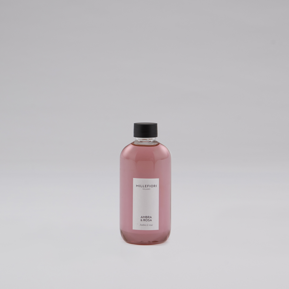 Millefiori Milano Reed Diffuser Refill Ambra & Rosa 250ml