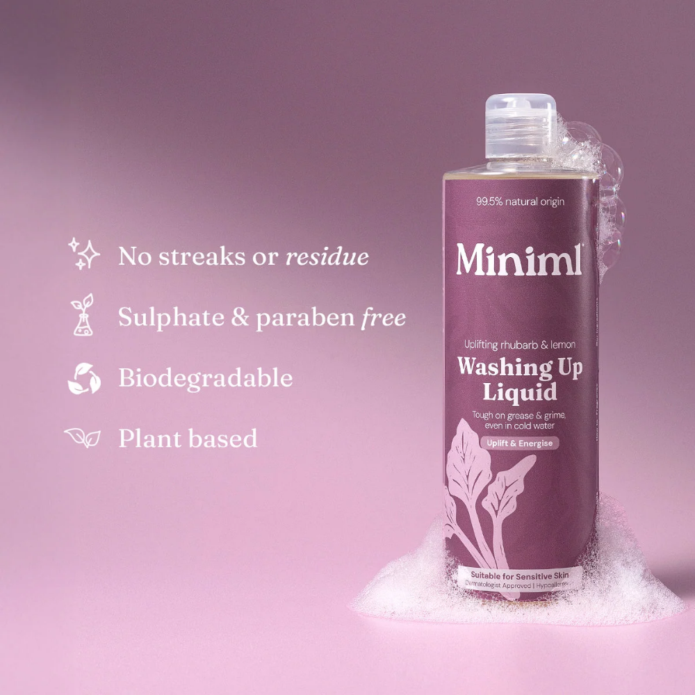 Miniml Washing Up Liquid Uplifting Rhubarb & Lemon 2000ml