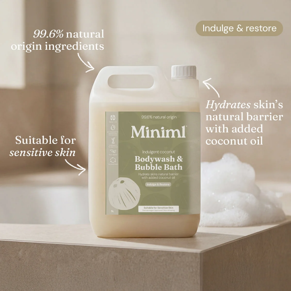 Miniml Body Wash & Bubble Bath Indulgent Coconut 2000ml