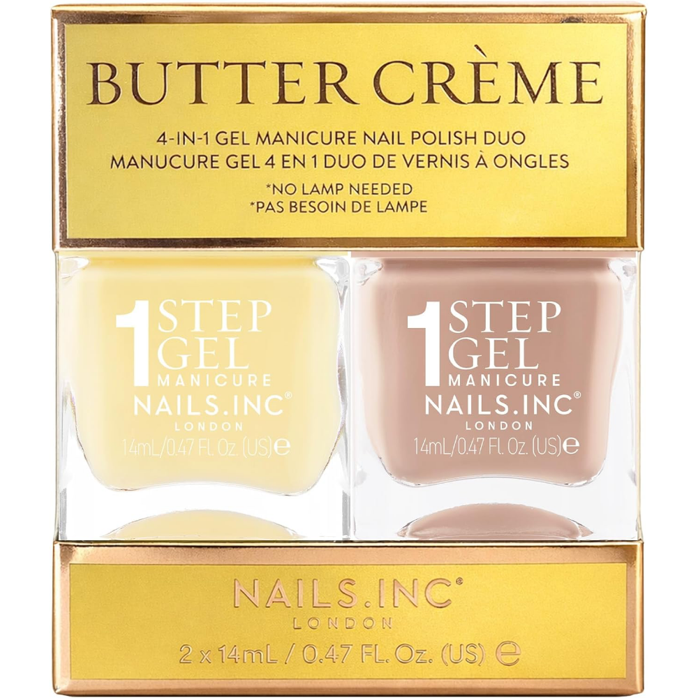 Nails Inc. It's Topless 1-Step Gel Butter Crème Nail Polish Duo 2 x 14ml