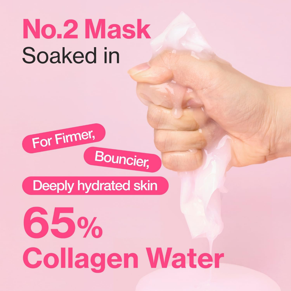 Numbuzin No. 2 Rose PDRN Collagen Plumping Sheet Mask 5 x 33ml