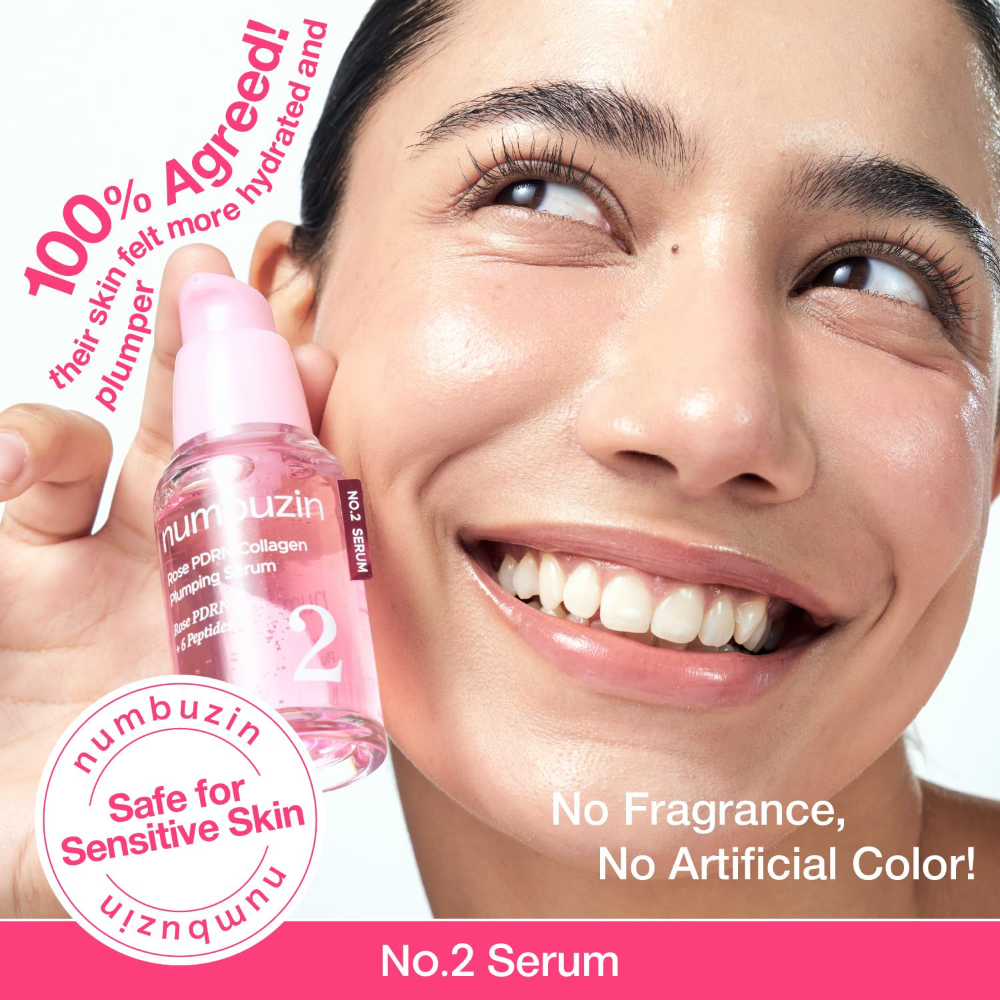 Numbuzin No. 2 Rose PDRN Collagen Plumping Serum 30ml