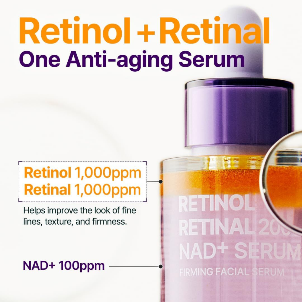 Purito Retinol Retinal 2000 NAD+ Firming Facial Serum 30ml