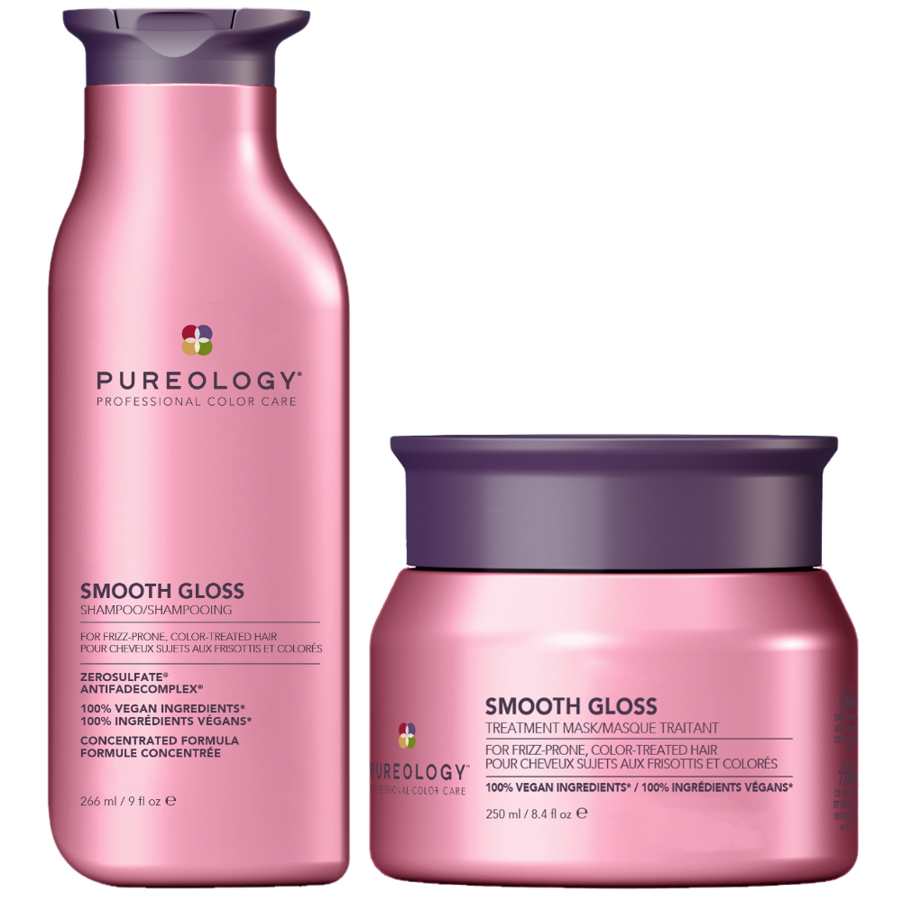 Pureology Smooth Gloss Shampoo 266ml & Treatment Mask 250ml Twin