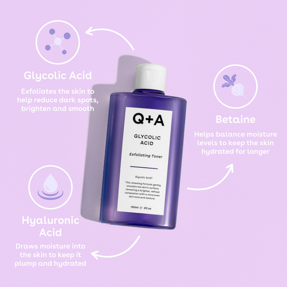 Q+A Glycolic Acid Exfoliating Toner 150ml