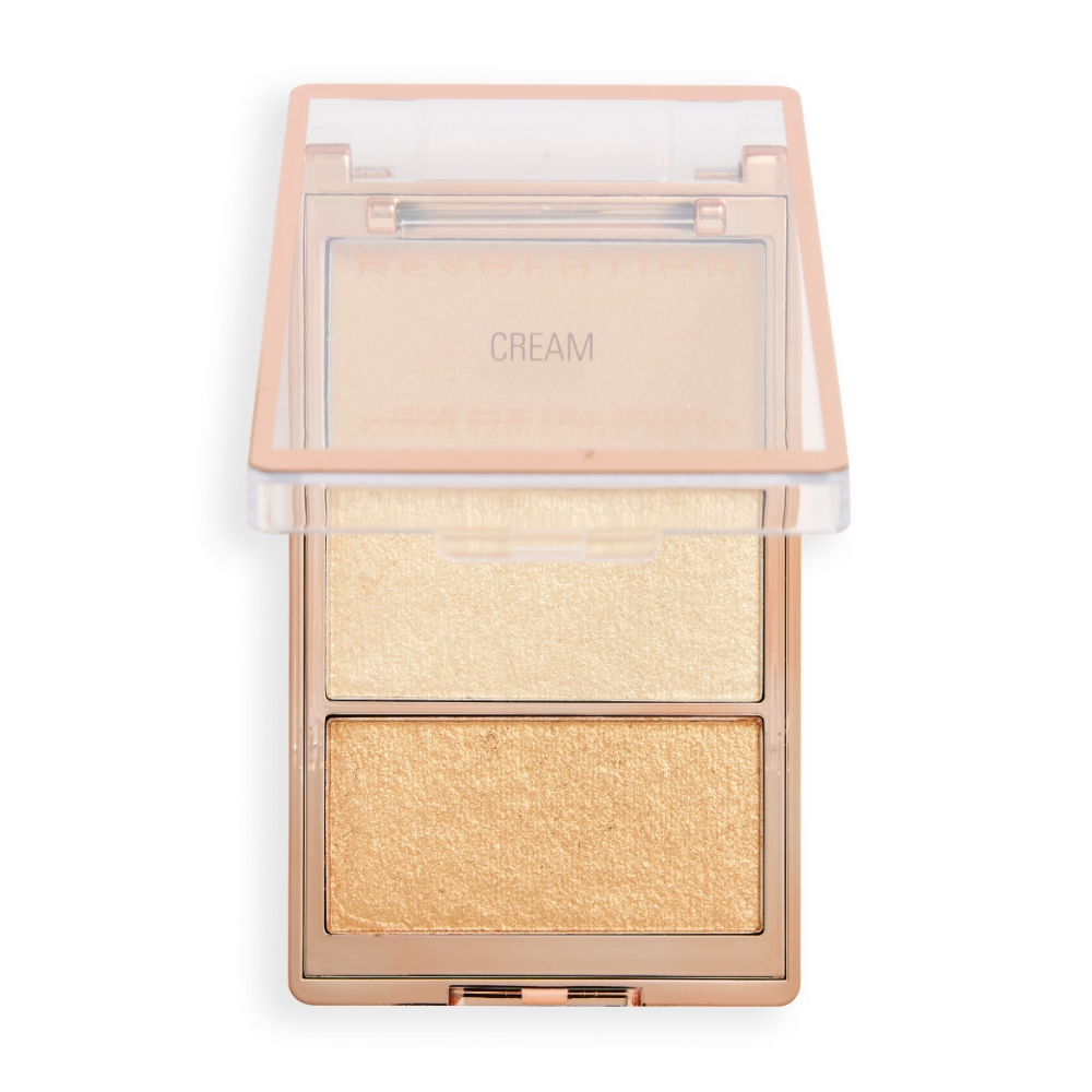 Makeup Revolution Highlight Icon 3 Colour Face Rosy Gold Glow