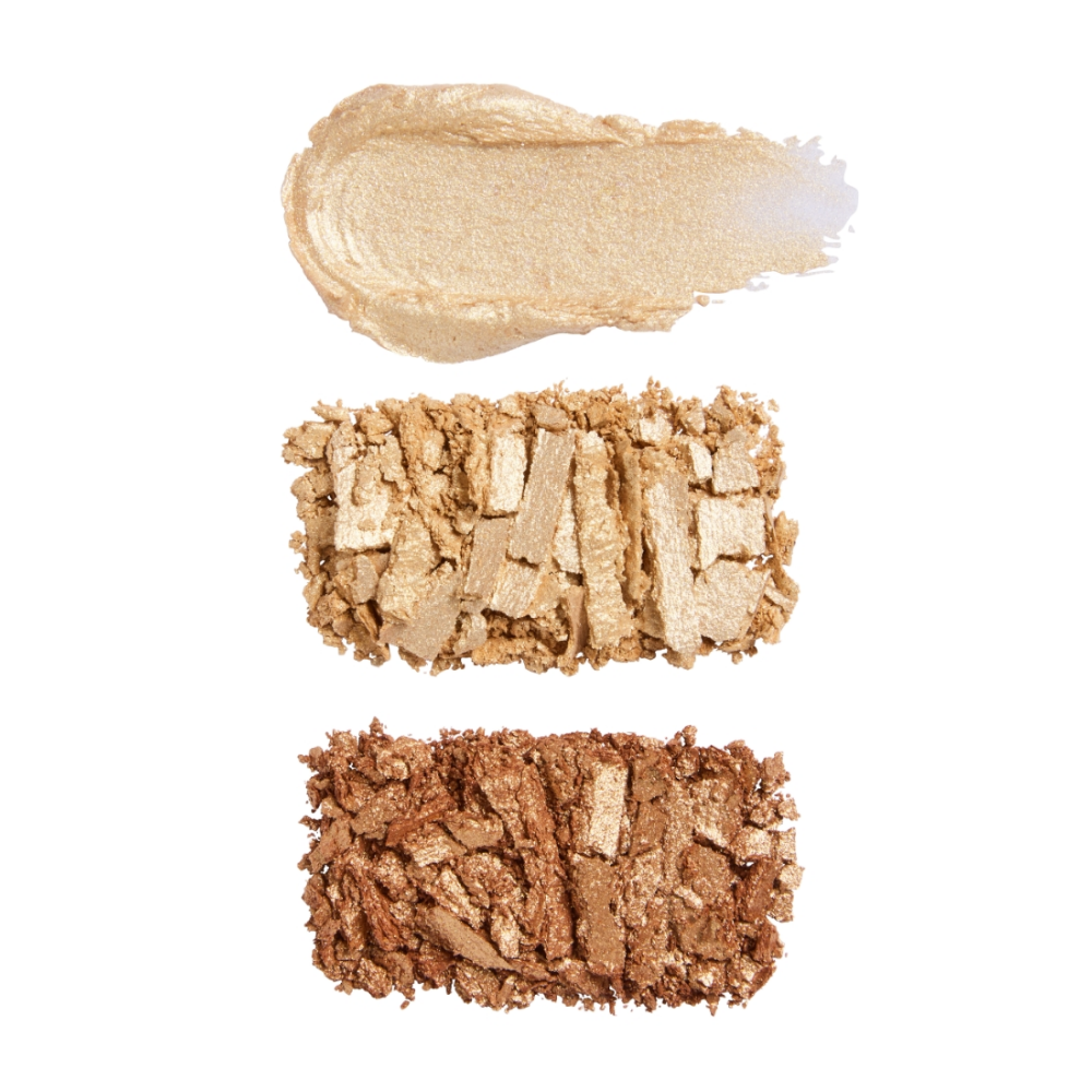 Makeup Revolution Highlight Icon 3 Colour Face Rosy Gold Glow