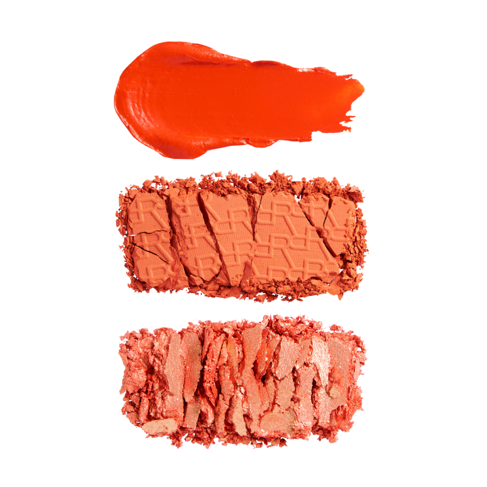 Makeup Revolution Blush Icon Brights Tangerine Tease 3 Colour Makeup Palette
