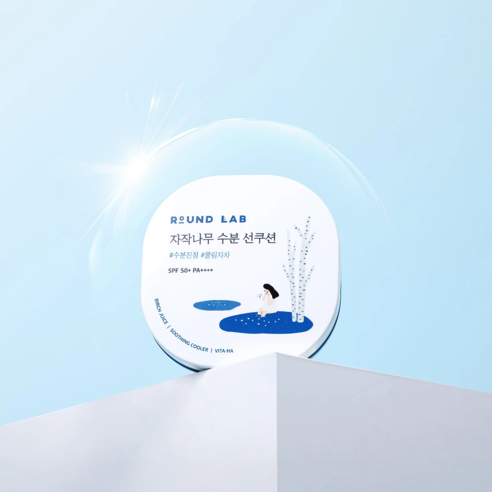 Round Lab Birch Juice Moisturising Sun Cushion SPF50+ 15g