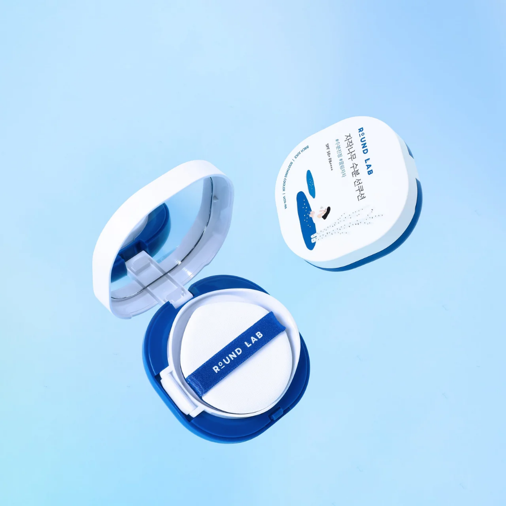 Round Lab Birch Juice Moisturising Sun Cushion SPF50+ 15g