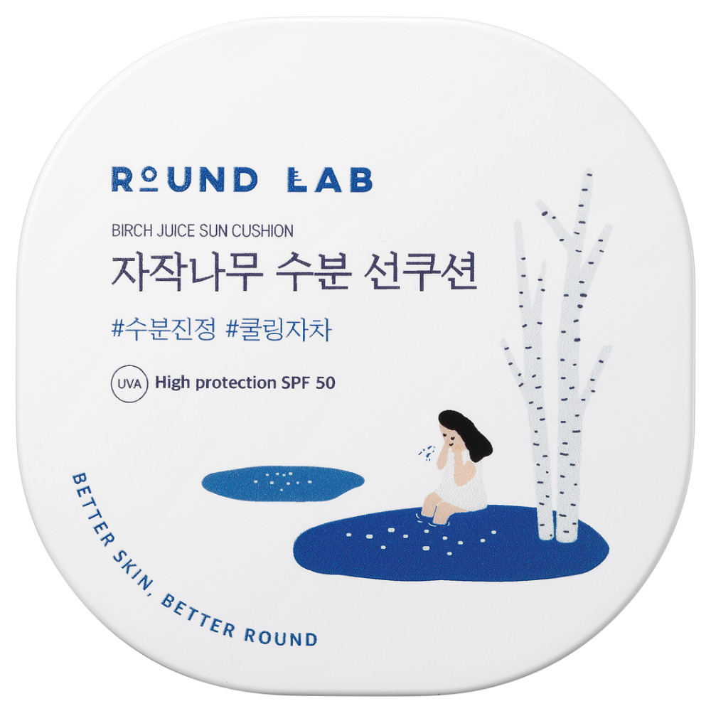 Round Lab Birch Juice Moisturising Sun Cushion SPF50+ 15g