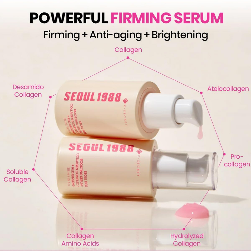 K-Secret Seoul 1988 Boosting Serum: Collagen Complex 7 & Red Ginseng 30g
