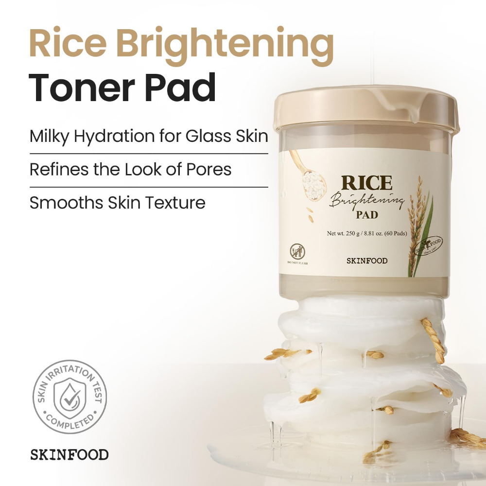SKINFOOD Rice Brightening Pad x60