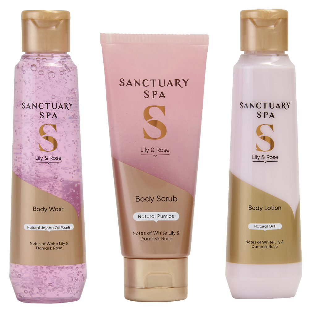 Sanctuary Spa White Lily & Damask Rose Blooming Spa Gift Set
