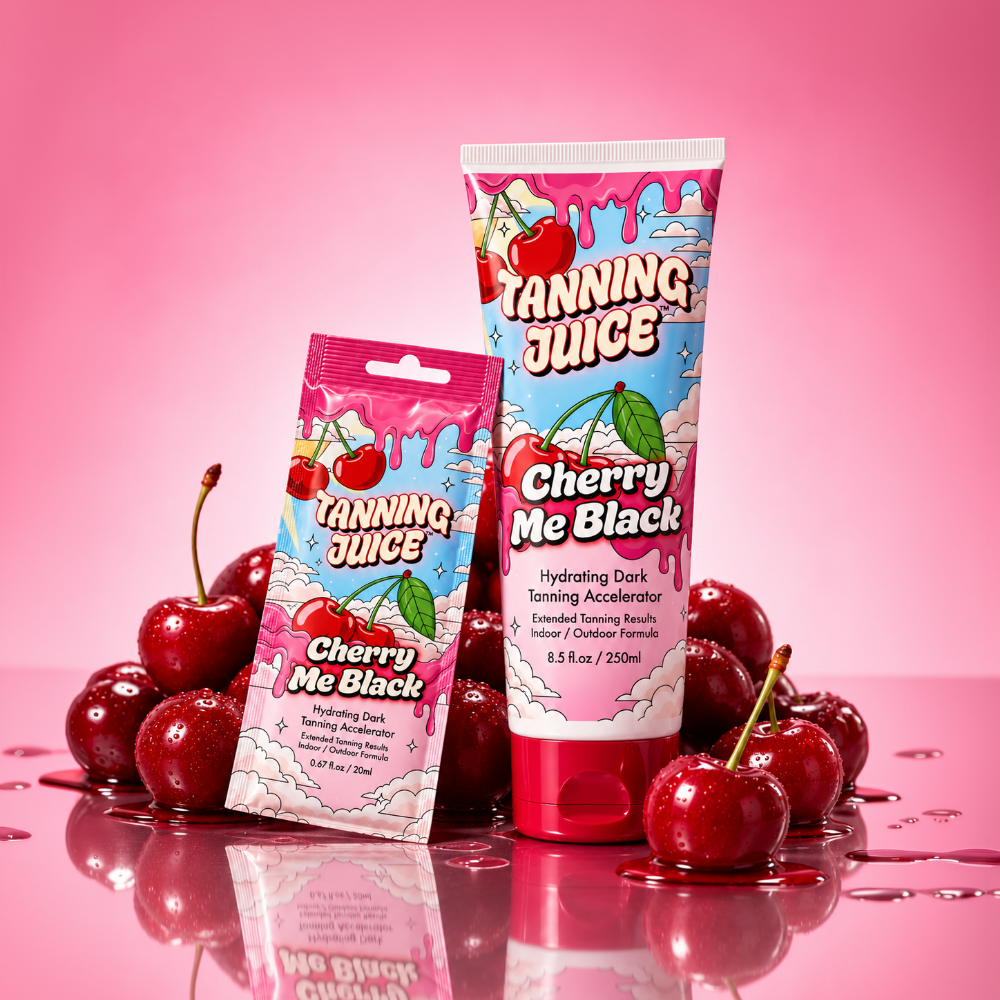 Tanning Juice Cherry Me Black Hydrating Dark Tanning Accelerator Lotion 250ml