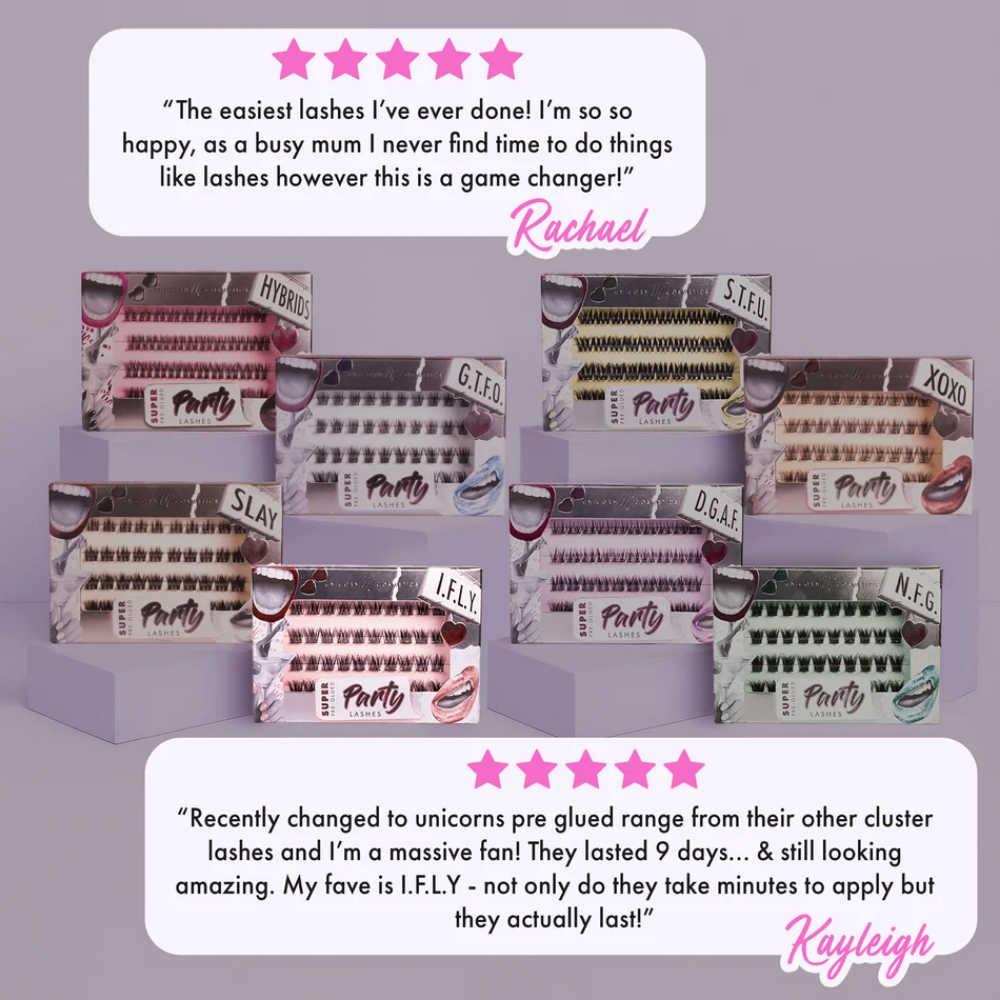 Unicorn Cosmetics I.F.L.Y. Super Pre-Glued Lashes Black 10-12mm