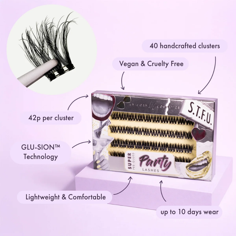 Unicorn Cosmetics S.T.F.U. Super Pre-Glued Lashes Black 10-12mm