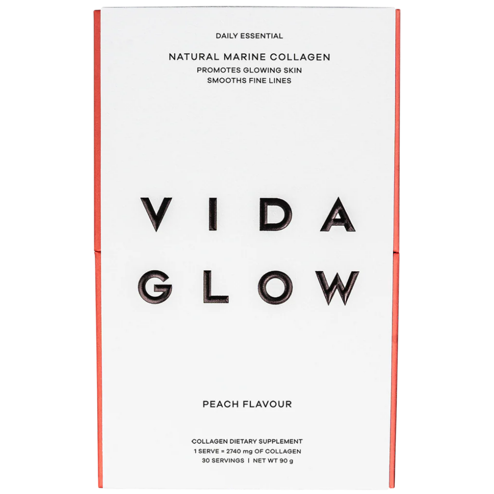 Vida Glow Natural Marine Collagen Supplement Peach Sachets x30